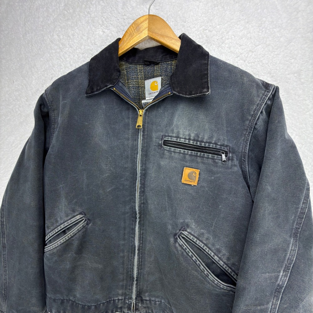 Carhartt Detroit Jacket Blanket Lined Mens Medium J97 PTL Petrol Gray - Picture 15 of 16